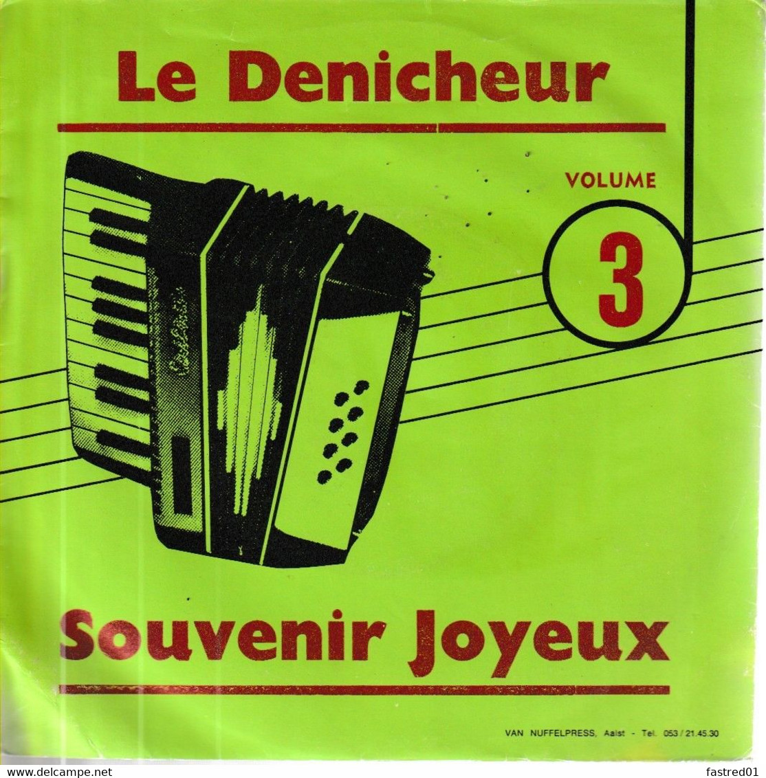 Vinyle SP 45t  7".  LE GRAND JULOT. Le Dénicheur / Souvenir Joyeux.  Date:19??.  N°5.121.  état:VG++ - Strumentali