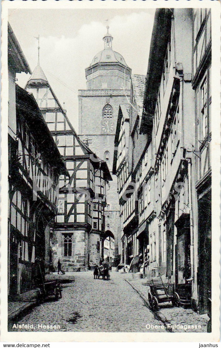 Alsfeld - Hessen - Obere Fuldagasse - Old Postcard - 1939 - Germany - Used - Alsfeld