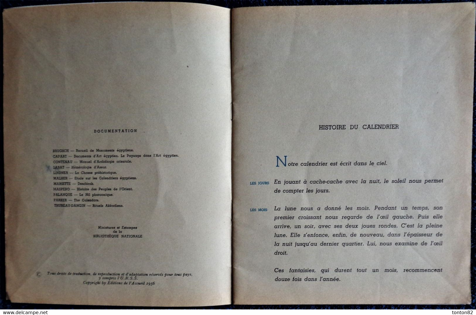 La Récréation N° 12 & 13 - Histoire Du Calendrier - Tomes 1 & 2 - Éditions De L'accueil - ( 1956 ) . - Learning Cards