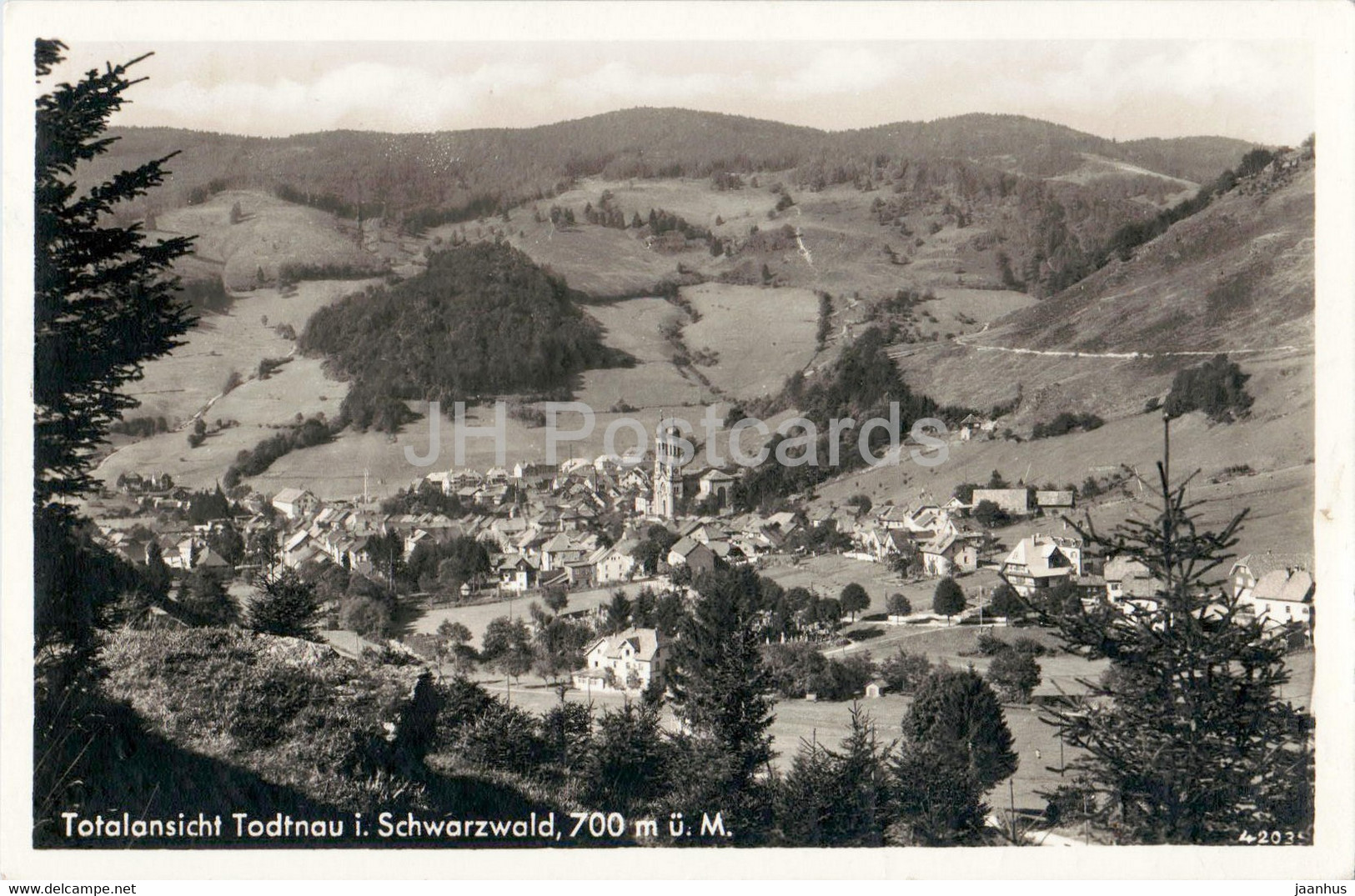 Totalansicht Todtnau I Schwarzwald 700 M - Old Postcard - 1937 - Germany - Used - Todtnau