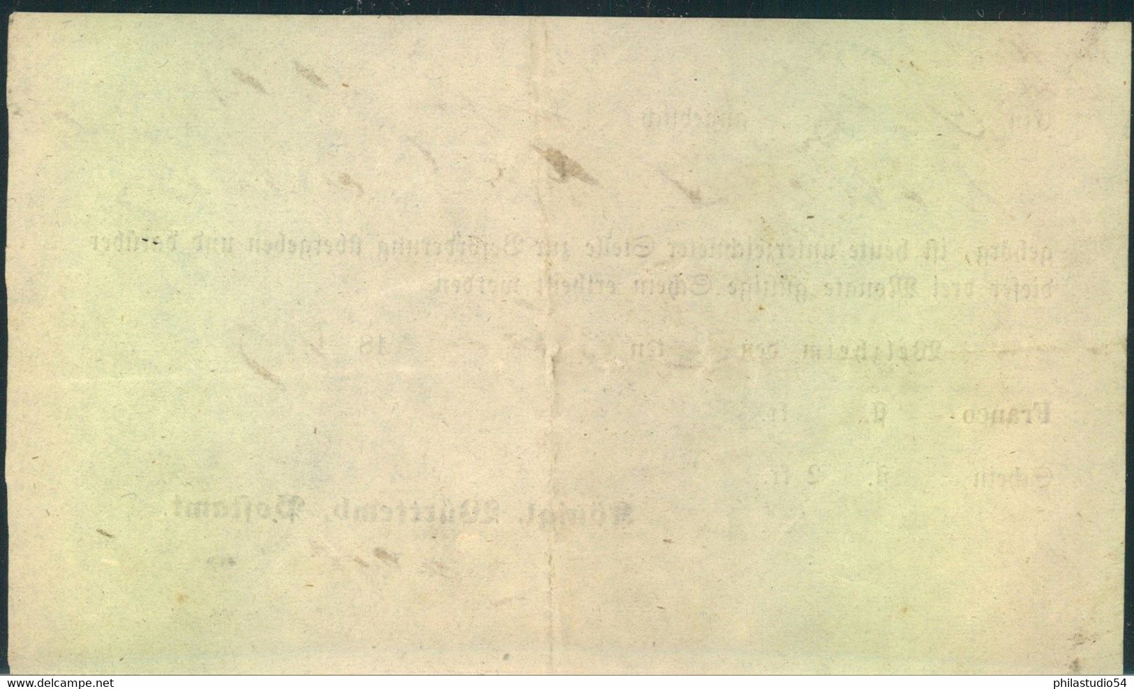 1849, Postschein Von WELZHEIM - [Voorlopers