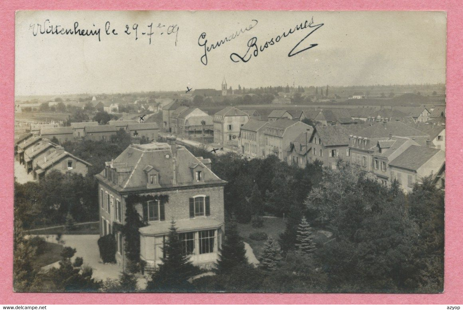 68 -  WITTENHEIM - Carte Photo - Vue De La Cité Prise Du Haut D' Un Puits De Mine - Wittenheim