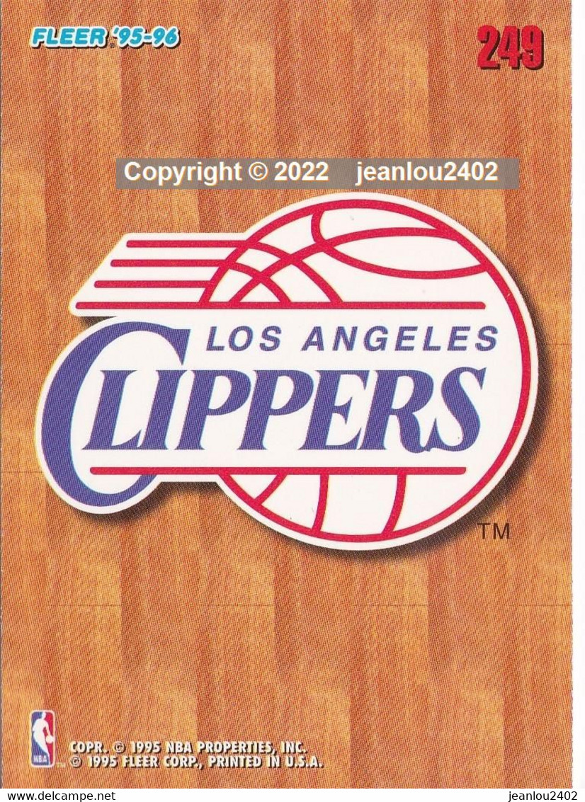 CARTE NBA 249 - LOS ANGELES CLIPPERS  - 95/96 - 1990-1999