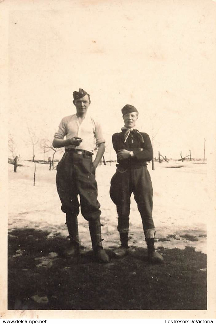 Lot De 4 Petites Photographies De Jeunes Militaires - Soldats - Régiment - 9x6.5cm - Orte