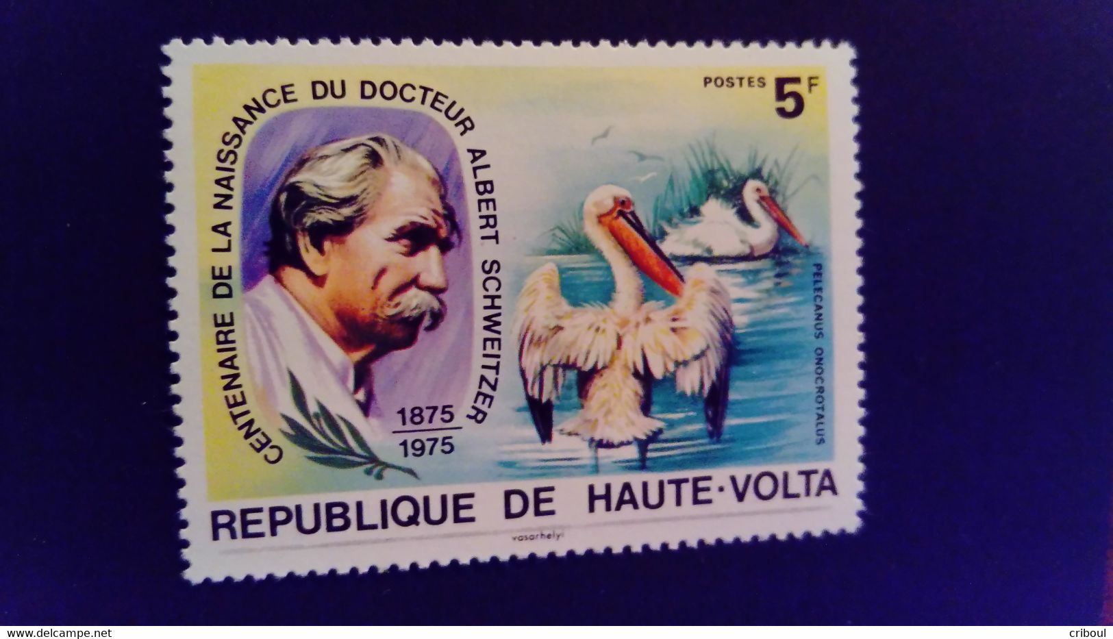 Haute Volta Burkina Faso 1975 Docteur Doctor Schweitzer Animal Oiseau Bird Yvert 357 ** MNH - Albert Schweitzer