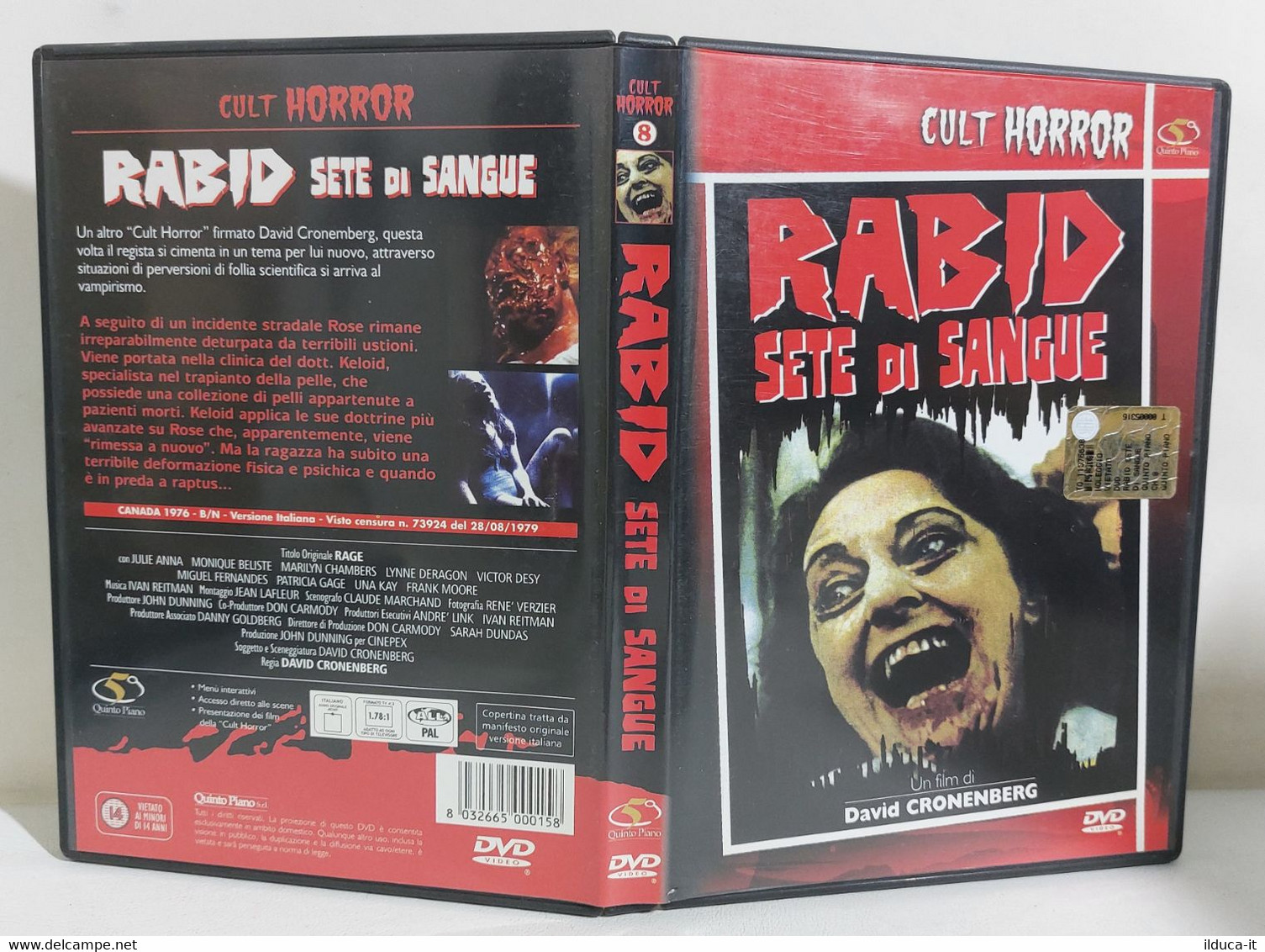 I107616 DVD - RABID Sete Di Sangue (1976) - Julie Anna / David Cronenberg - Horror