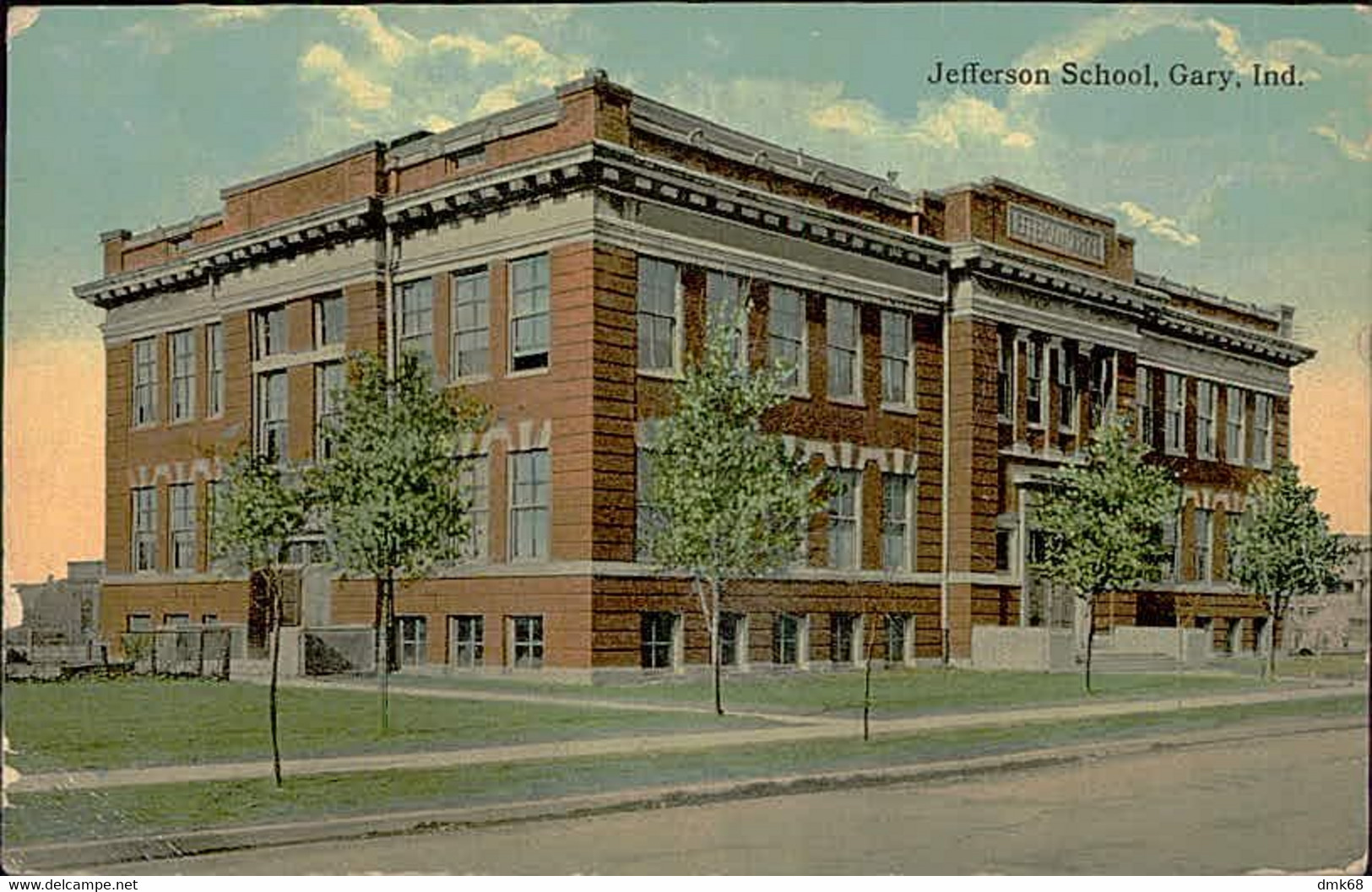 GARY IND. - JEFFERSON SCHOOL - PUB PHOTOCHPOM - MAILED 1913 (14556) - Gary