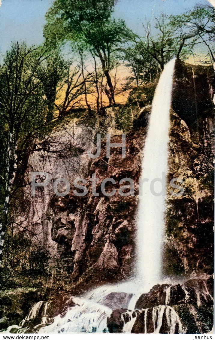 Uracher Wasserfall - Waterfall - Old Postcard - Germany - Used - Bad Urach