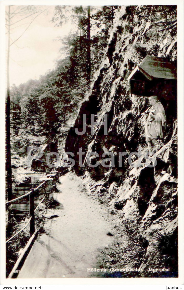 Hollental - Schwarzwald - Jagerpfad - Old Postcard - Germany - Unused - Höllental