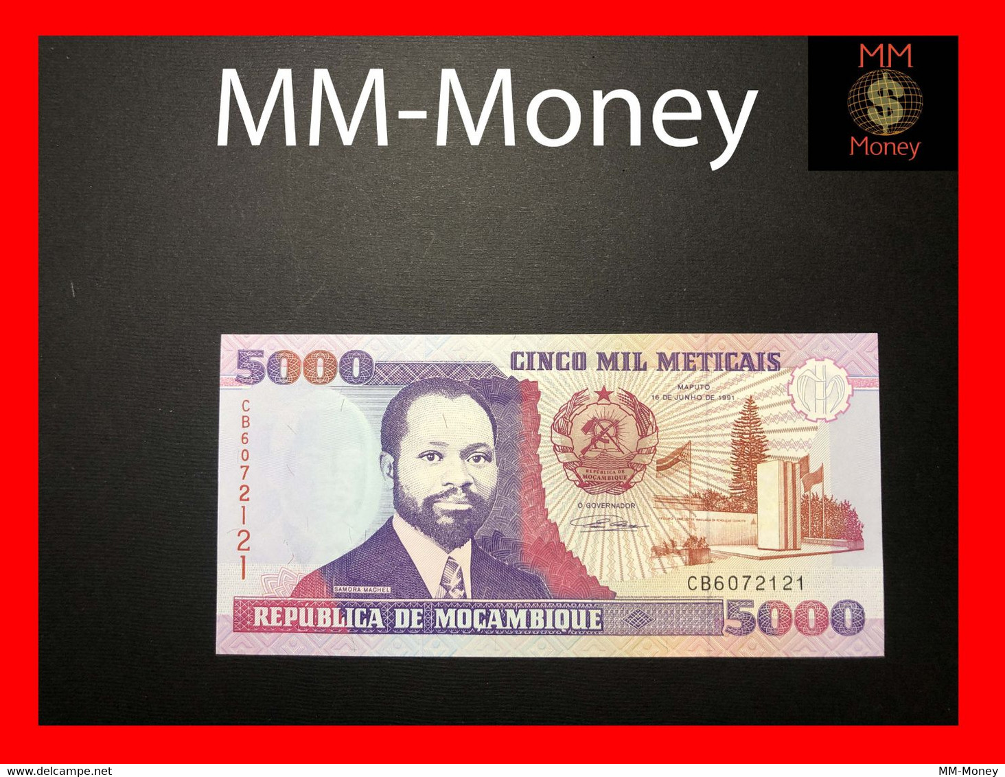 MOZAMBIQUE 5.000 5000 Meticais  16.6.1991  P. 136 UNC - Mozambique