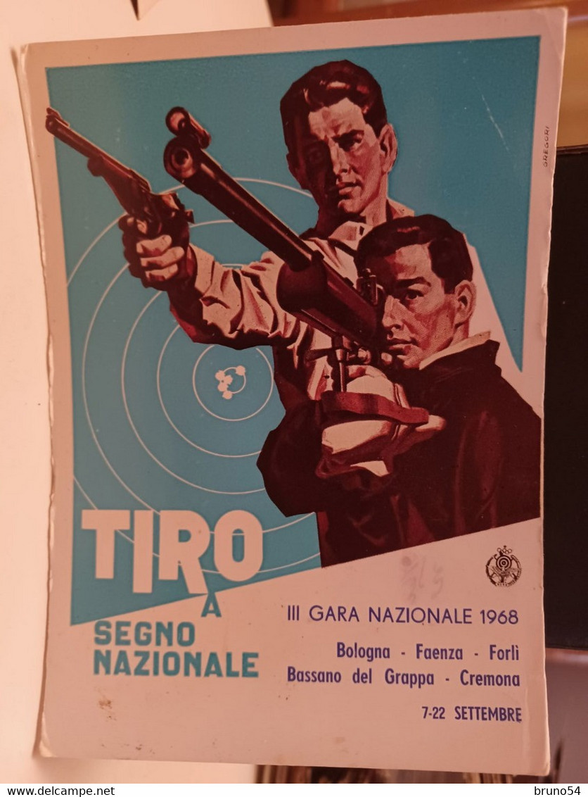 Cartolina Tiro A Segno Nazionale Unione Italiana Tiro A Segno III Gara Nazionale 1968, 7 - 22 Settembre, Bologna, Faenza - Shooting (Weapons)