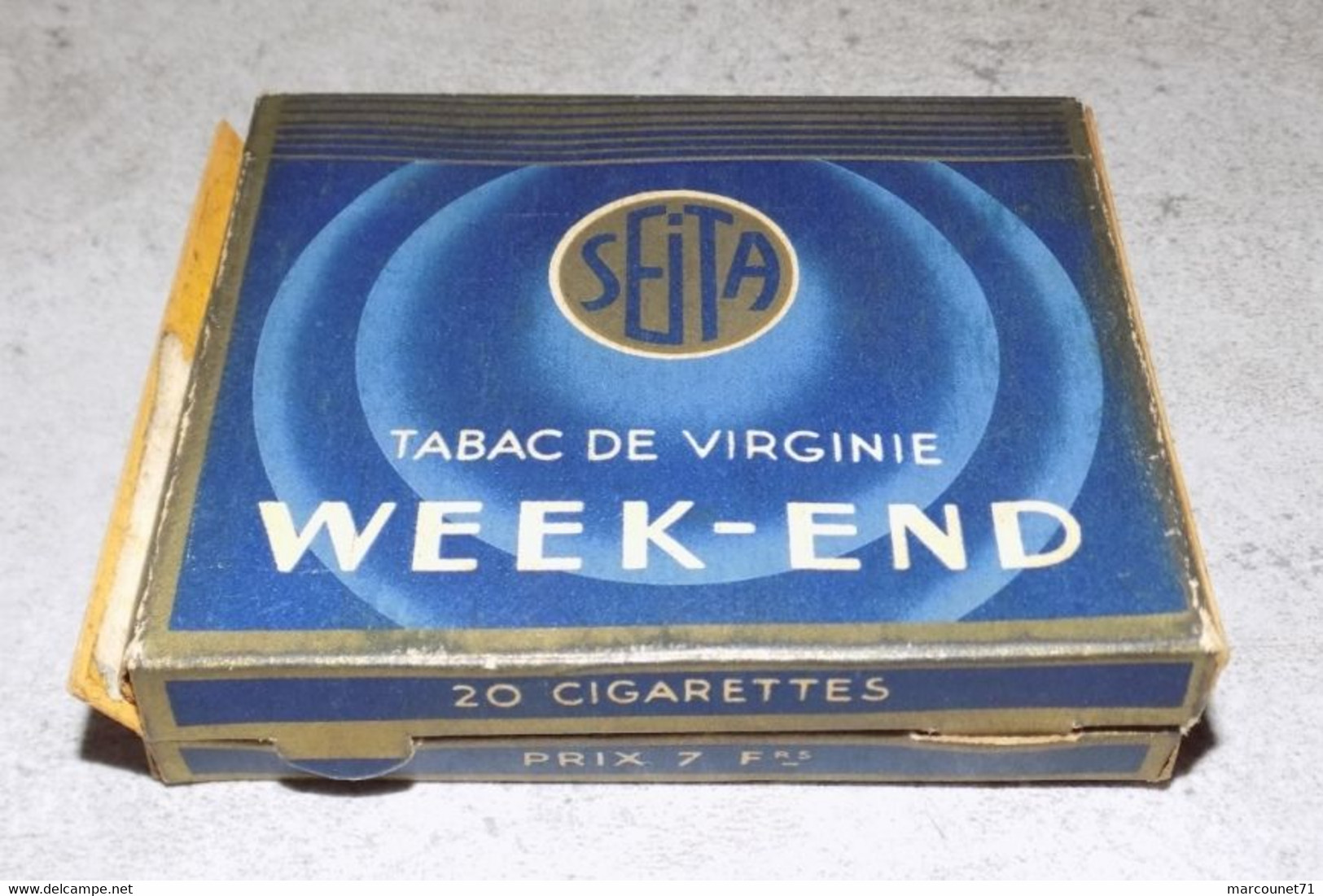 ANCIEN PAQUET DE CIGARETTES POUR COLLECTION UNIQUEMENT TABAC DE VIRGINIE WEEK-END REGIE FRANCAISE DES TABACS - Altri & Non Classificati