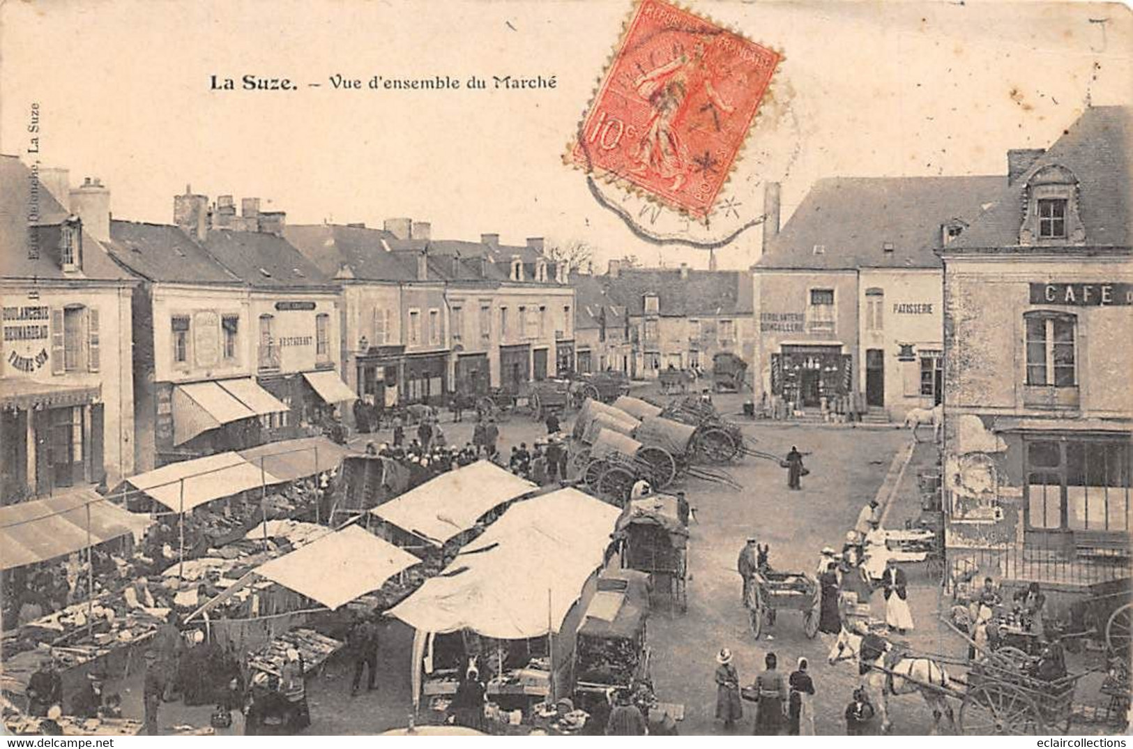 La Suze Sur Sarthe        72         Vue D'ensemble Du Marché                  (voir Scan) - La Suze Sur Sarthe