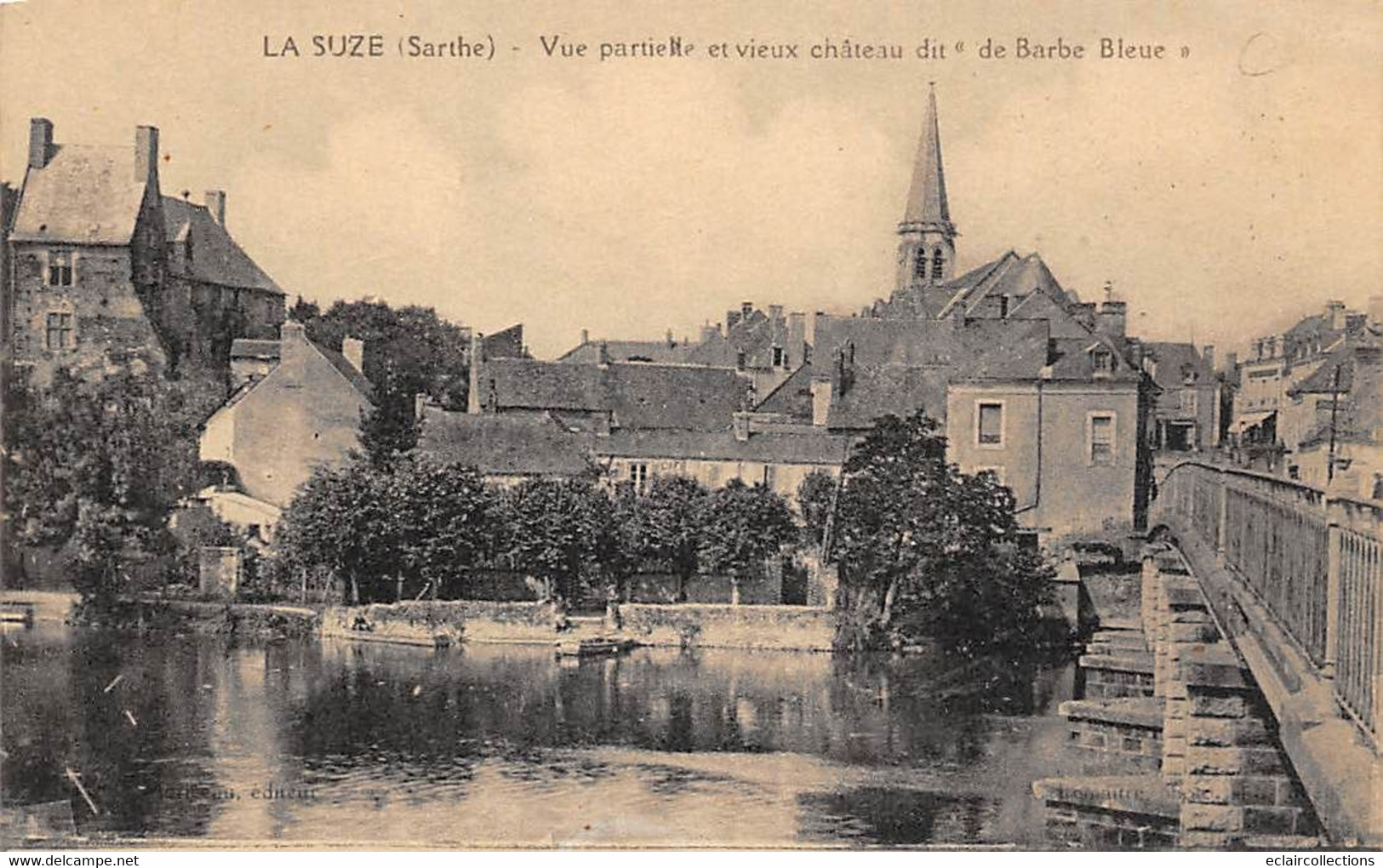 La Suze Sur Sarthe        72      Vue Partielle Et Vieux Château De Barbe-Bleue          (voir Scan) - La Suze Sur Sarthe