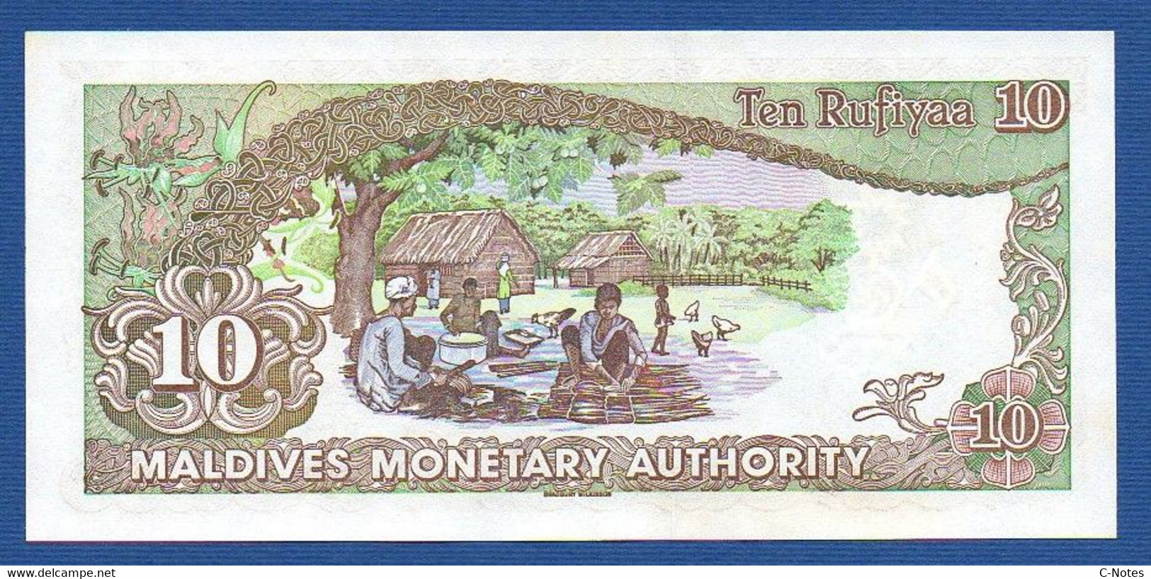 MALDIVES - P.11a – 10 Rufiyaa 1983 UNC, Serie B610009 - Maldiven