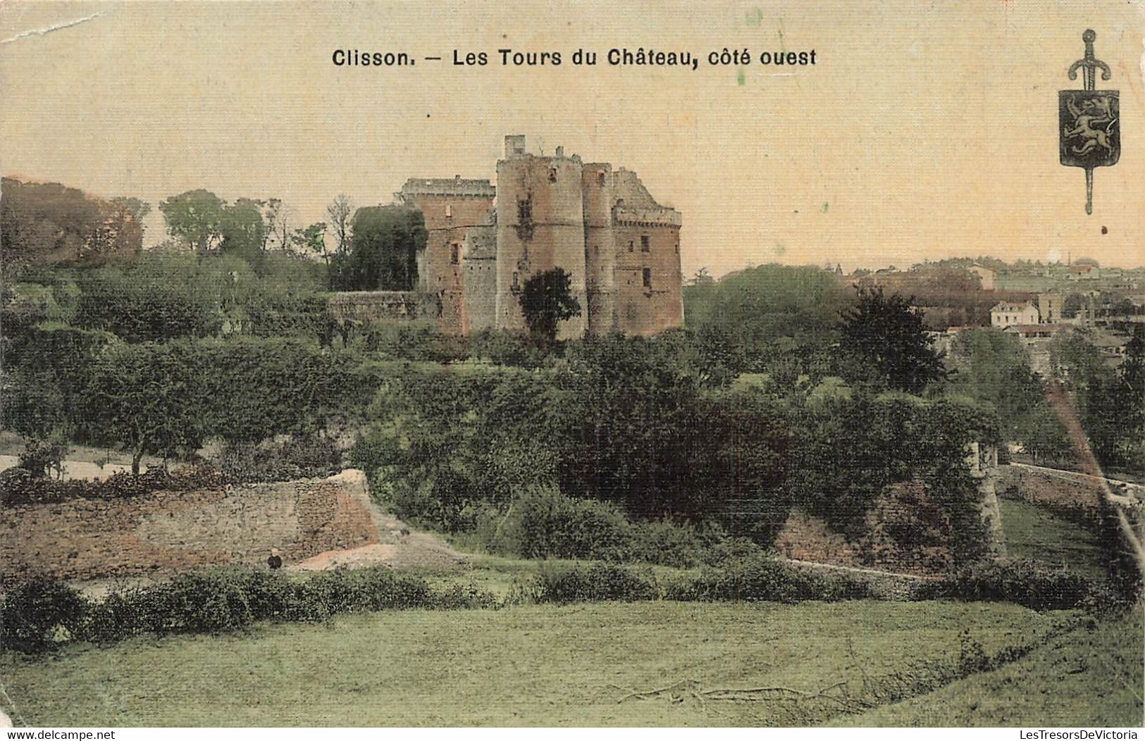 CPA Clisson Les Tours Du Chateau Coté Ouest - Ambulant La Roche Sur Yon à Nantes - - Clisson