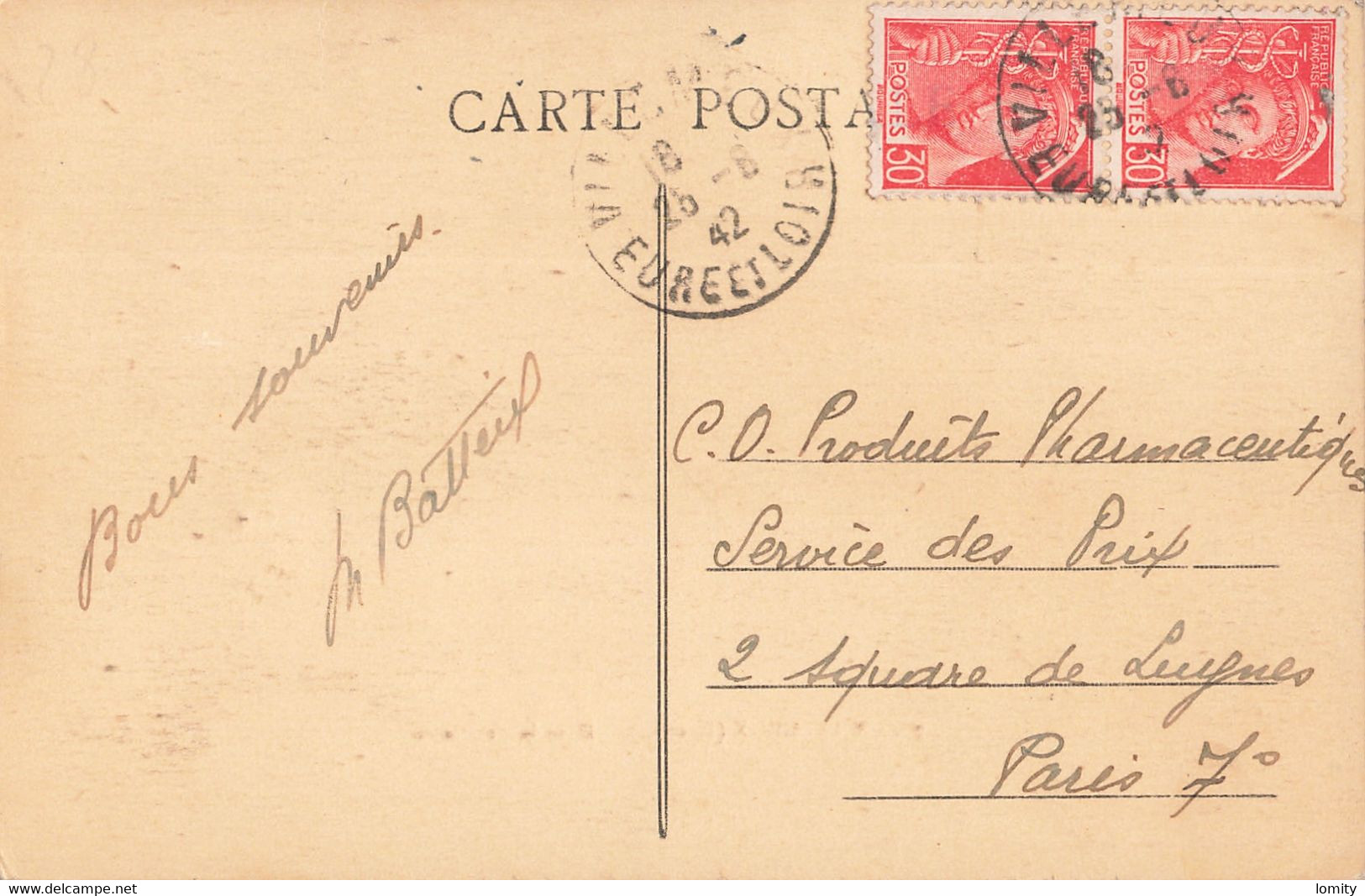 28 Villemeux CPA Dans La Prairie , Cachet 1942 - Villemeux-sur-Eure