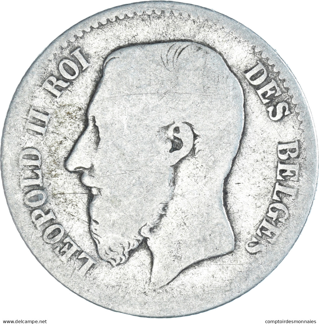 Monnaie, Belgique, Leopold II, Franc, 1867, Bruxelles, B+, Argent, KM:28.1 - 1 Franc