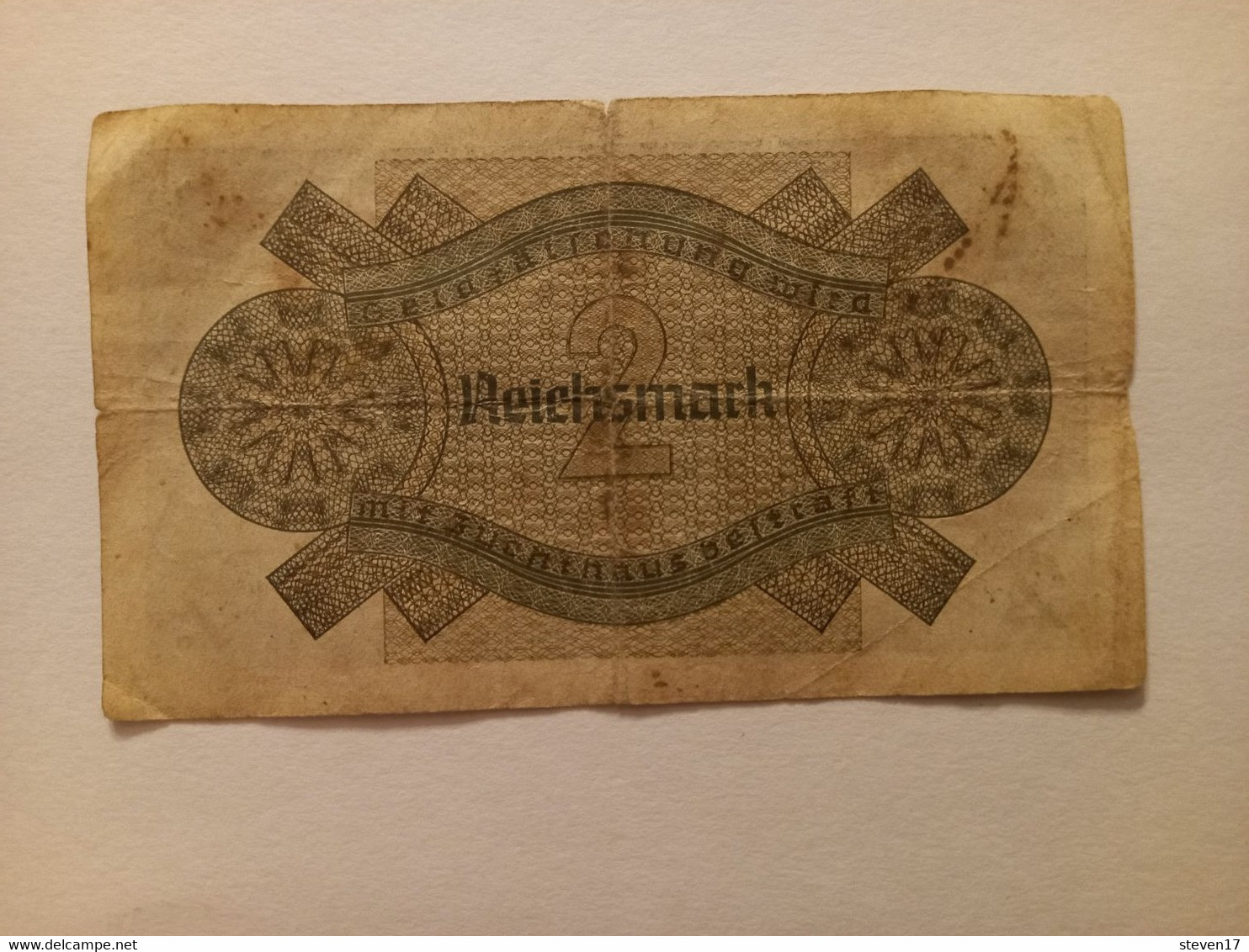 ALLEMAGNE BILLET 2 REICHSMARK - Zu Identifizieren