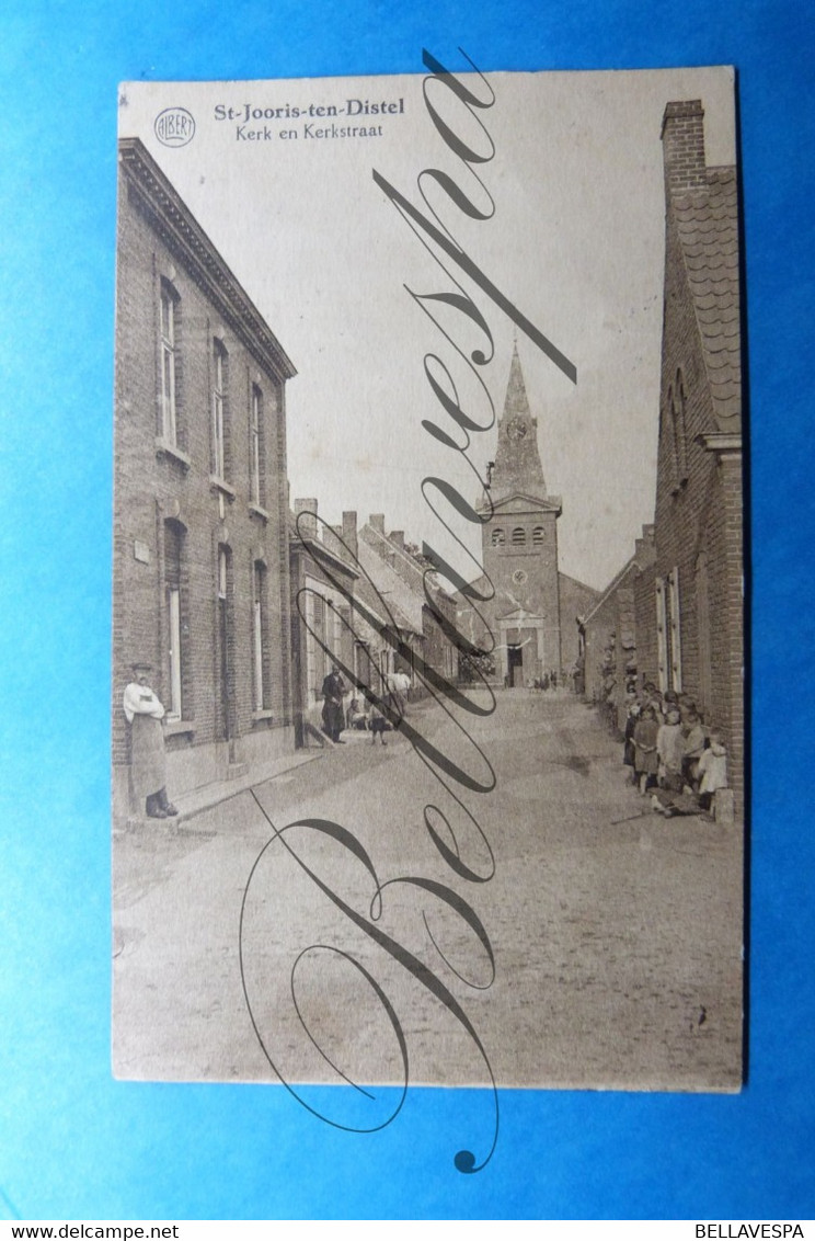 Sint-Joris-ten-Distel. Kerk En Kerkstraat. 1930 Beernem. - Beernem