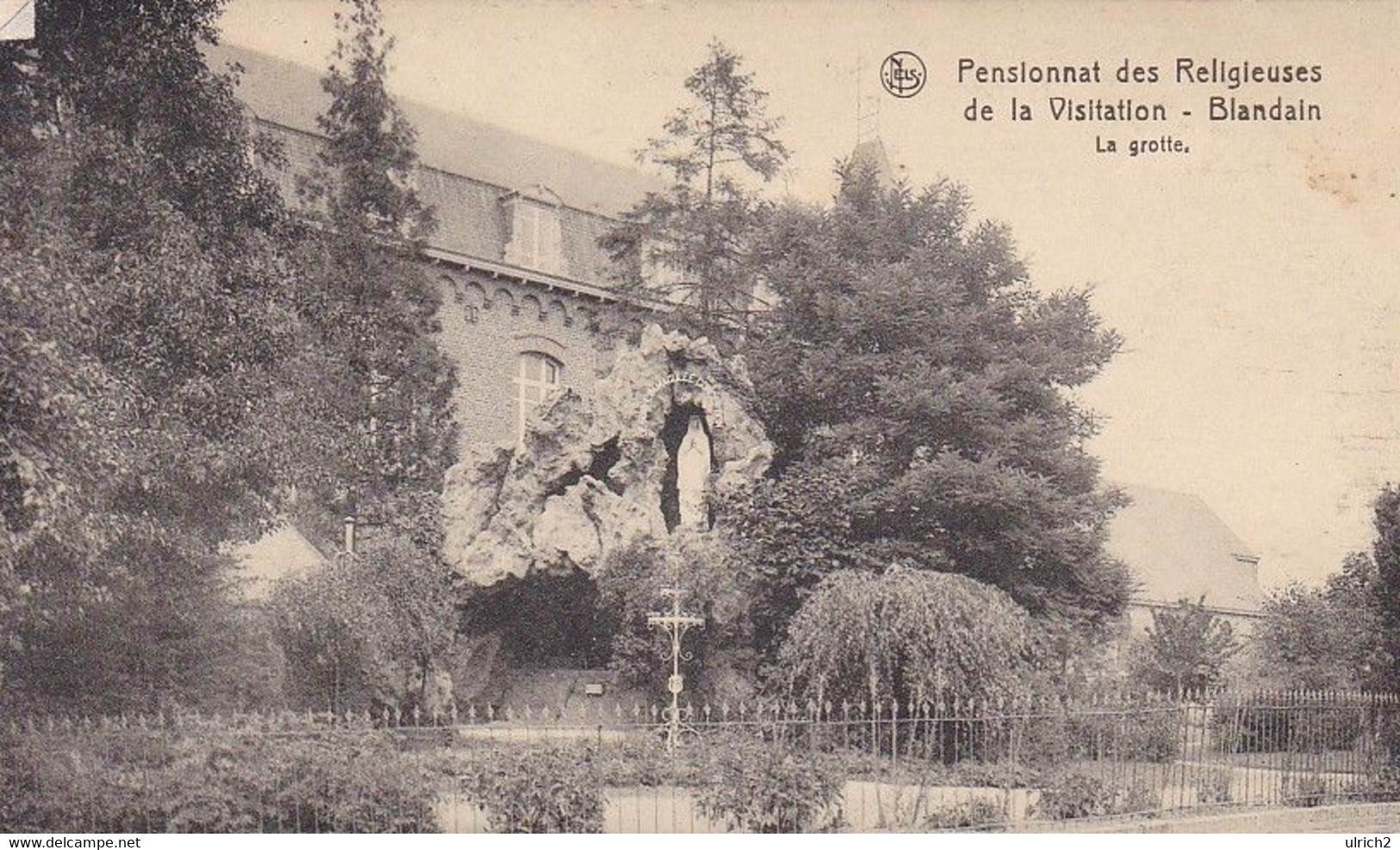 AK  Blandain - Pensionnat Des Religieuses De La Visitation - La Grotte - Feldpost 1918 (61258) - Tournai