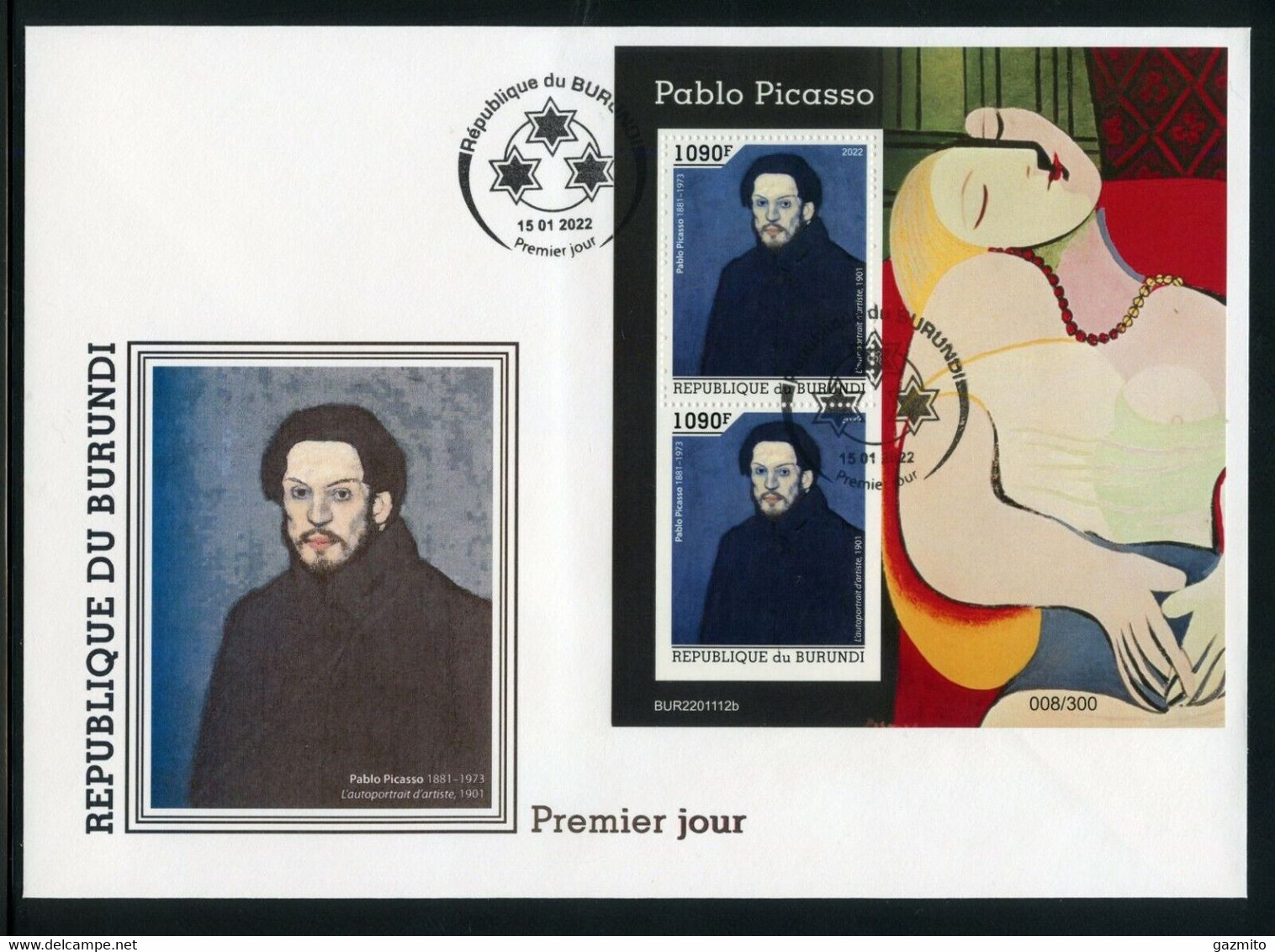 Burundi 2022, Art, Picasso II, 2val In BF In FDC - Neufs