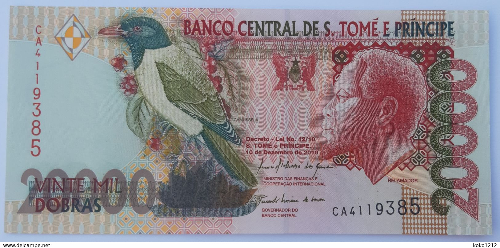 Sao Tome And Principe 20000 Dobras P67d 2010 UNC - Sao Tomé Et Principe