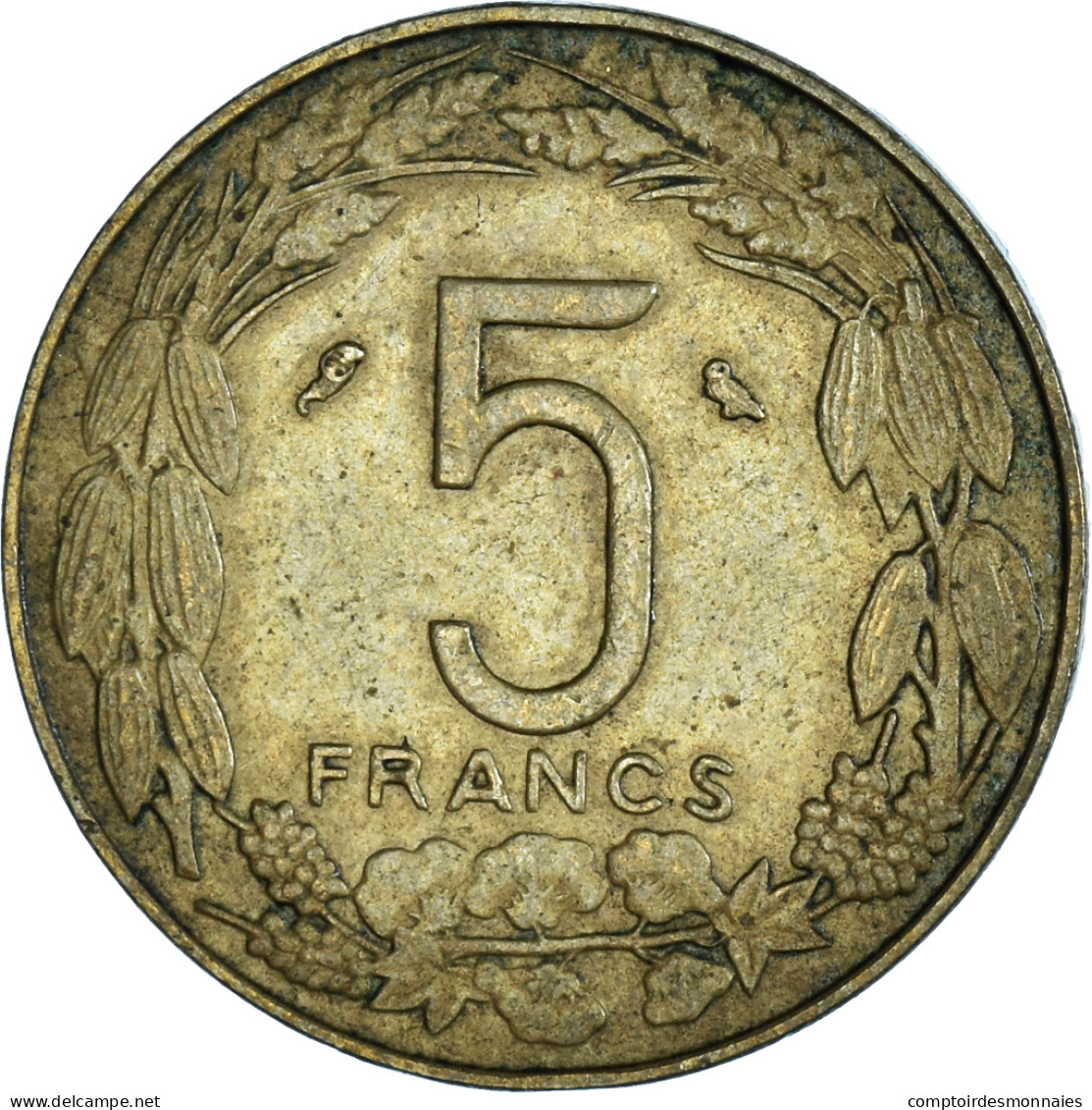 Monnaie, Cameroun, 5 Francs, 1967, TTB, Aluminum-Nickel-Bronze, KM:km 1a - Cameroun