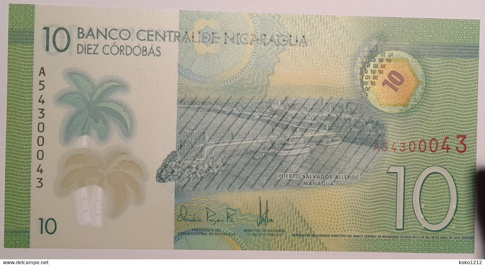 Nicaragua 10 Cordobas 2019 ( 2022 ) P209UNC - Nicaragua