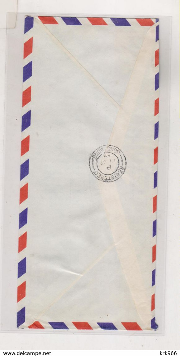 HONG KONG 1964 Registered Airmail Cover To Germany Meter Stamp - Storia Postale