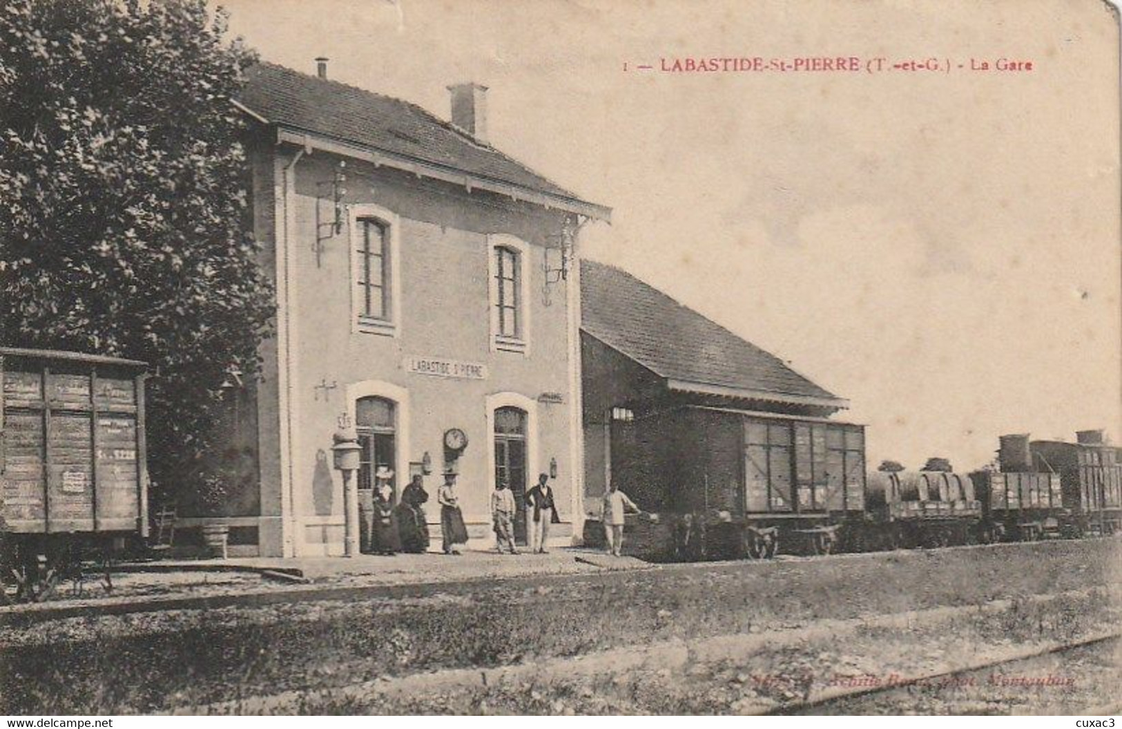 82 - Labastide-st-pierre - La Gare Et Le Train - Labastide Saint Pierre