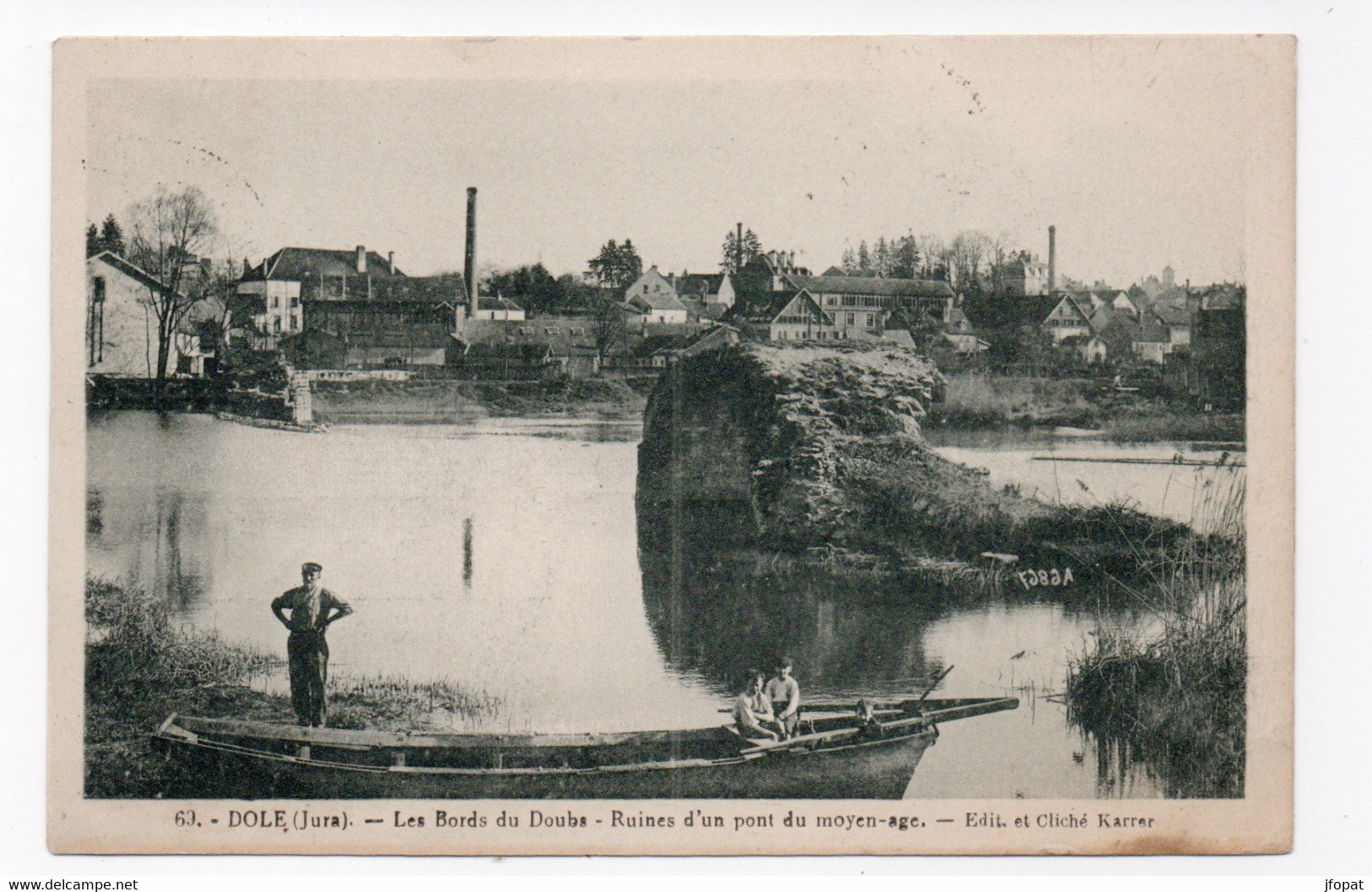 39 JURA - DOLE Les Bords Du Doubs, Ruines D'un Pont Du Moyen-Age - Dole