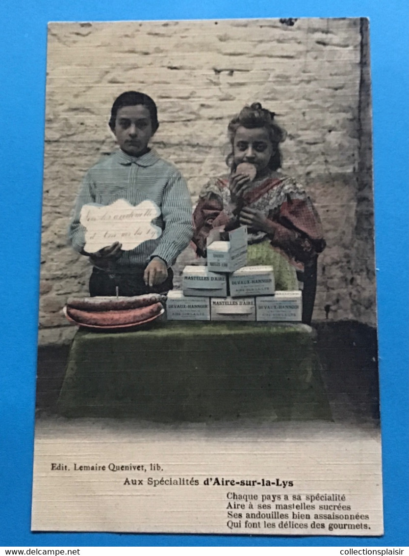 CPA AIRE SUR LA LYS AUX SPÉCIALITÉS TOILEE - Aire Sur La Lys