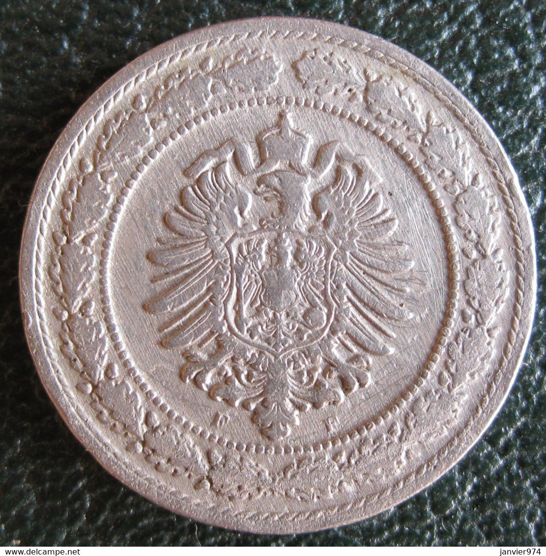 Empire. 20 Pfennig 1888 F Stuttgart , Wilhelm I, En Copper Nickel, KM# 9 - 20 Pfennig