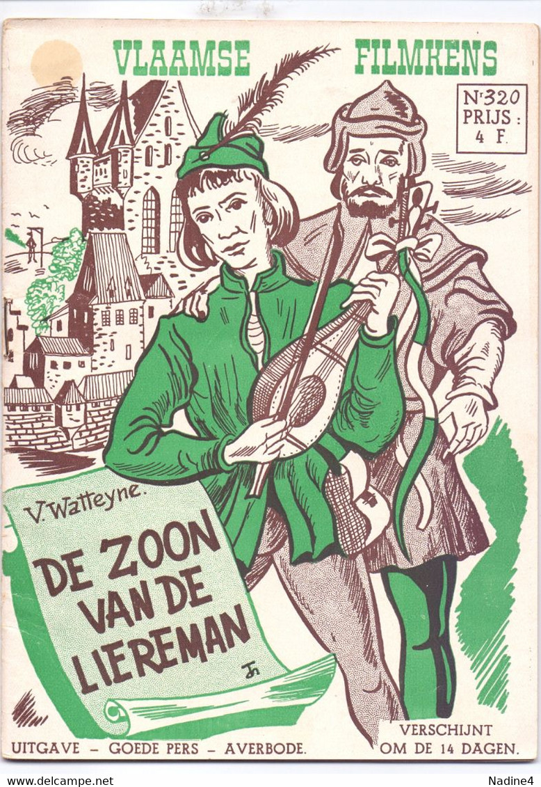 Tijdschrift Vlaamse Filmkens - N° 320 - De Zoon Van De Liereman - V. Watteyne - Uitgave Averbode - Juniors
