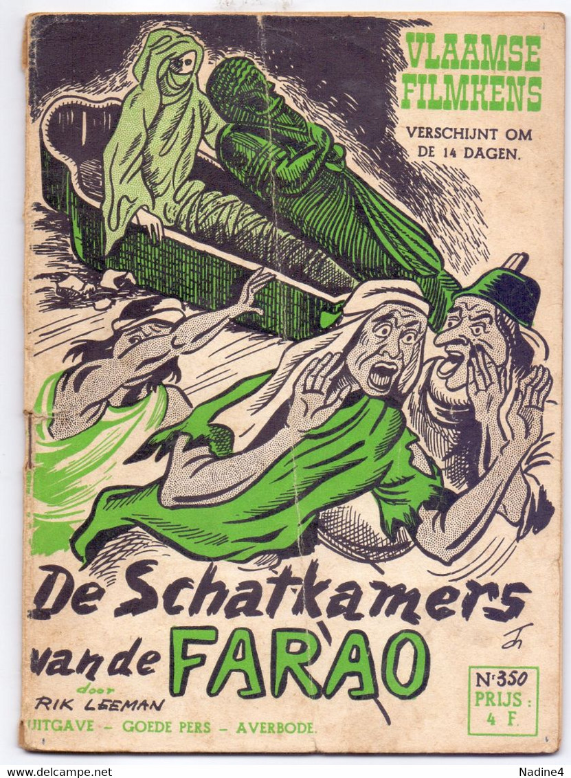 Tijdschrift Vlaamse Filmkens - N° 350 - De Schatkamers Van De Farao - Rik Leeman - Uitgave Averbode - Jugend