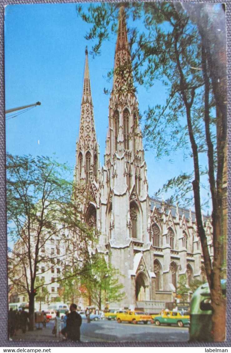 USA UNITED STATES NEW YORK CITY ST PATRICKS CATHEDRAL CARD ANSICHTSKARTE CARTOLINA POSTCARD PC CP AK CARTE POSTALE - Places