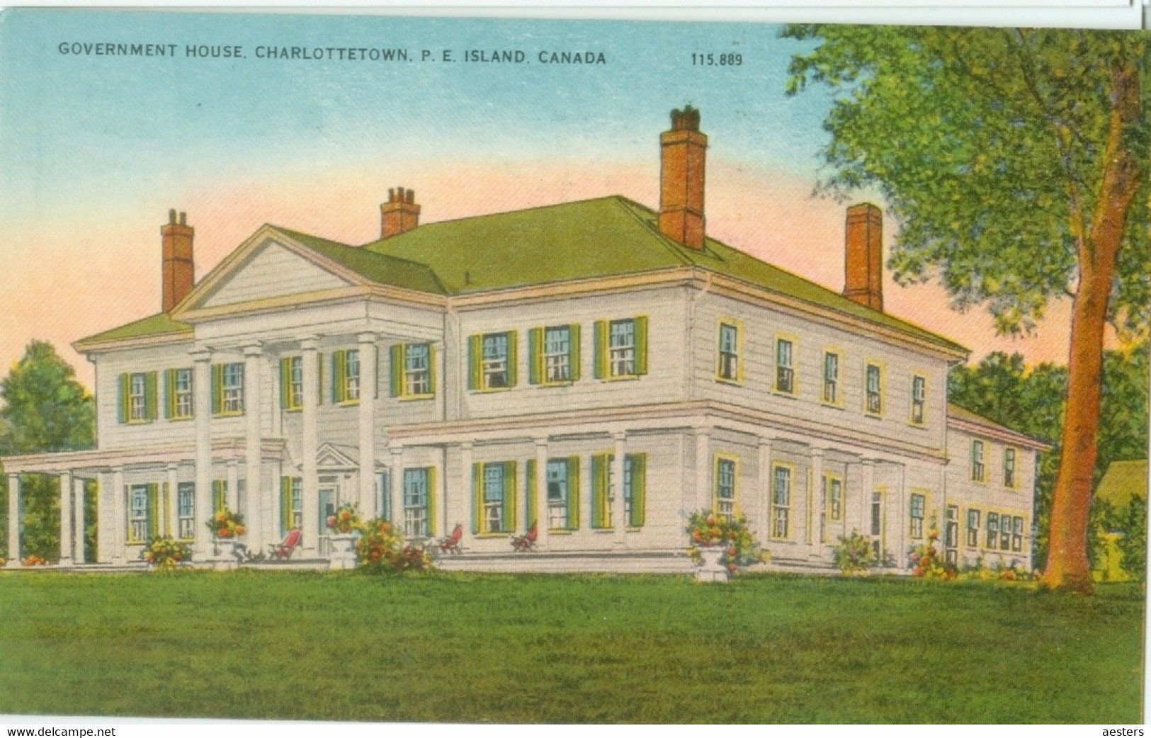 Charlottetown; Government House - Not Circulated. (Bond Street Series) - Charlottetown
