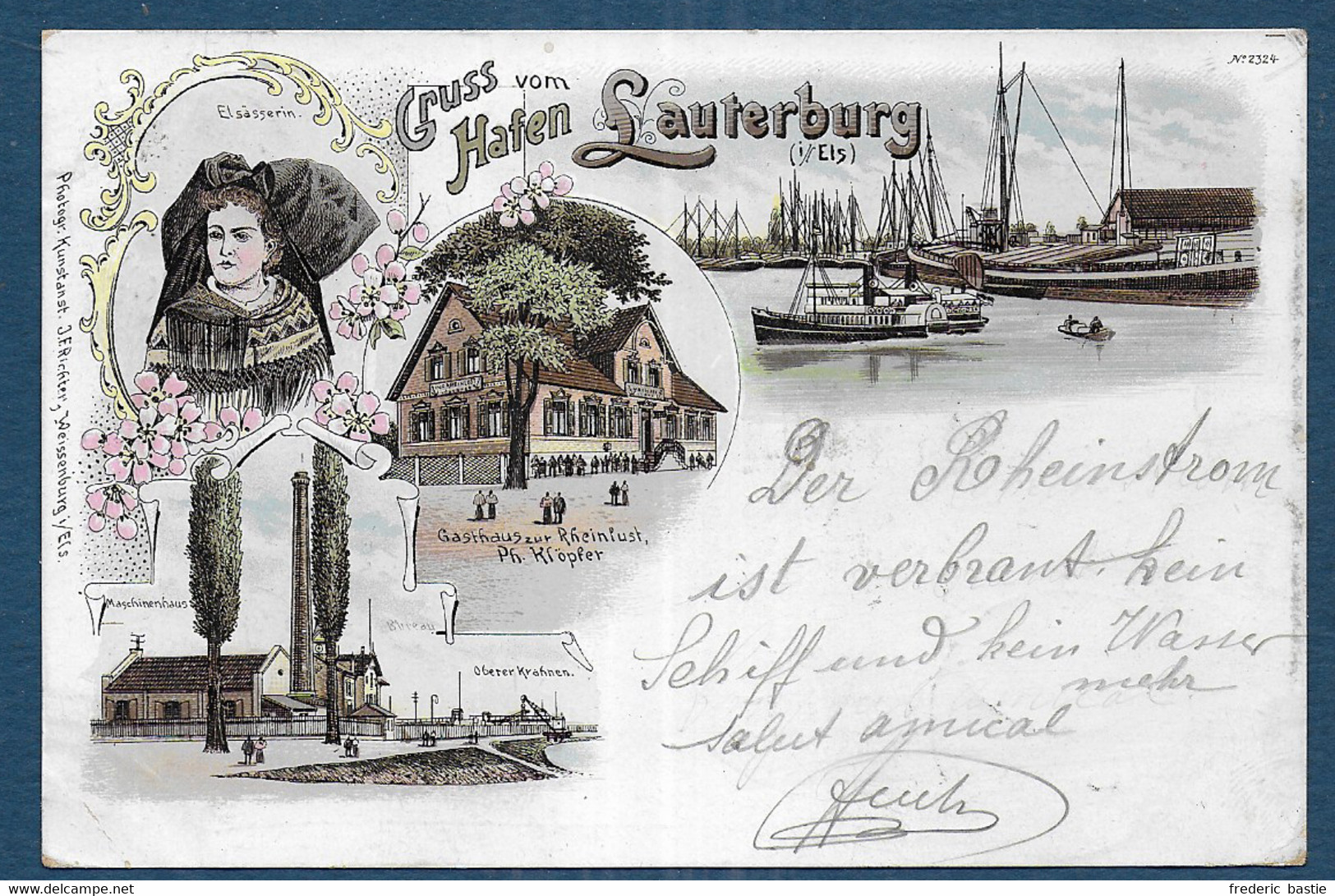 Gruss Vom Hafen LAUTERBURG  1898 - Lauterbourg