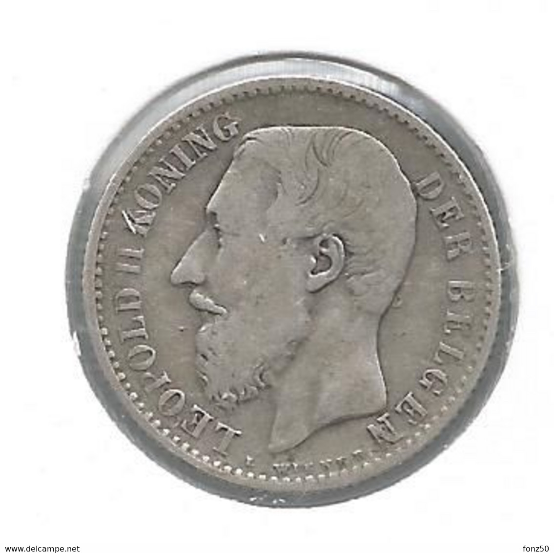 LEOPOLD II * 1 Frank 1887 Vlaams  Zonder Punt * Prachtig * Nr 11424 - 1 Frank