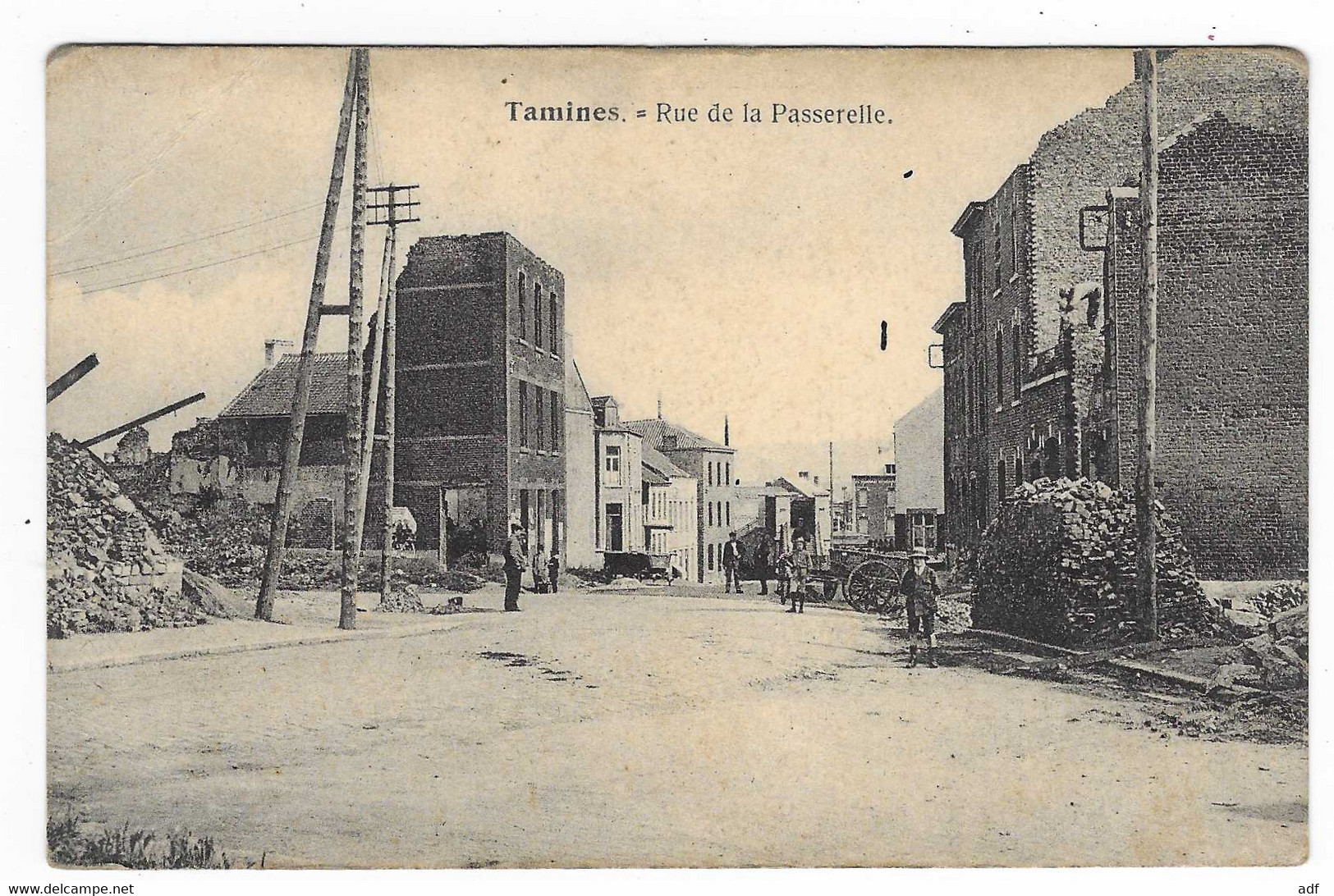 CPA ANIMEE TAMINES, ANIMATION DANS LA RUE DE LA PASSERELLE, SAMBREVILLE, PROVINCE DE NAMUR, BELGIQUE - Sambreville