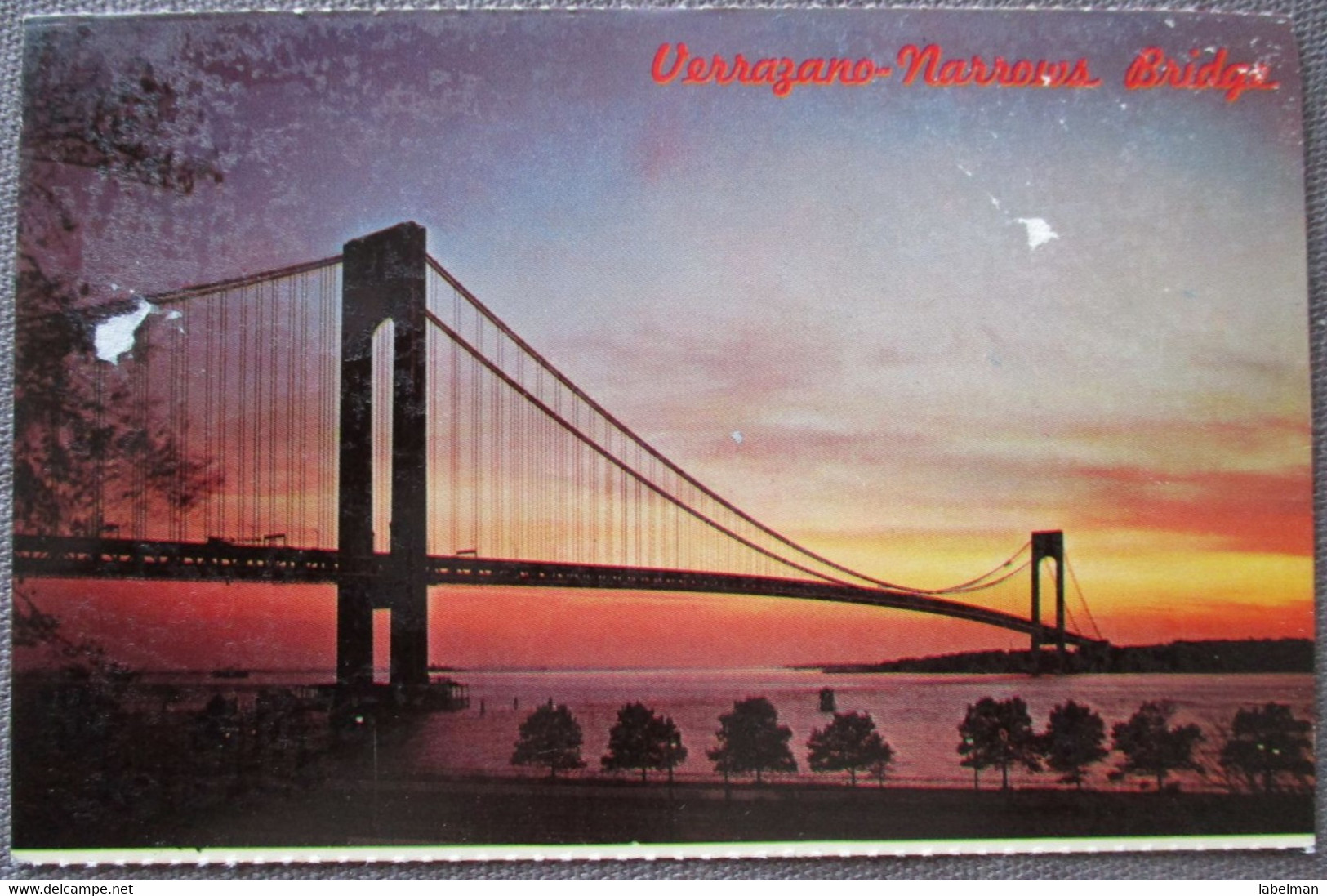 USA UNITED STATES NEW YORK VERRAZANO NARROWS BRIDGE HARBOUR CARD CARTE POSTALE ANSICHTSKARTE CARTOLINA POSTCARD PC CP AK - Saratoga Springs