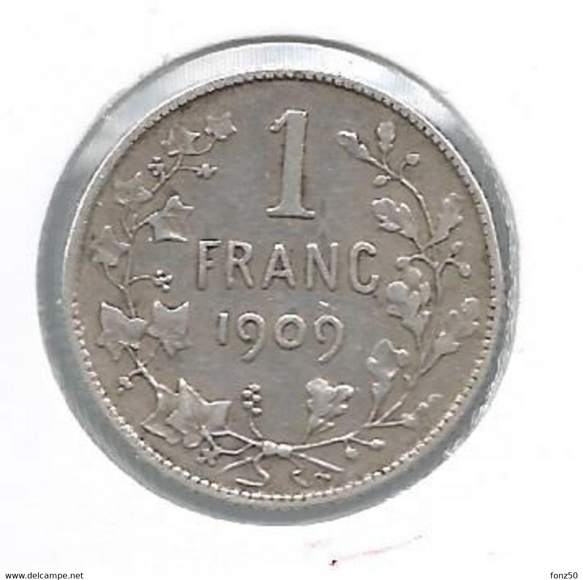 LEOPOLD II * 1 Frank 1909 Frans * Z.Fraai / Prachtig * Nr 11429 - 1 Franc
