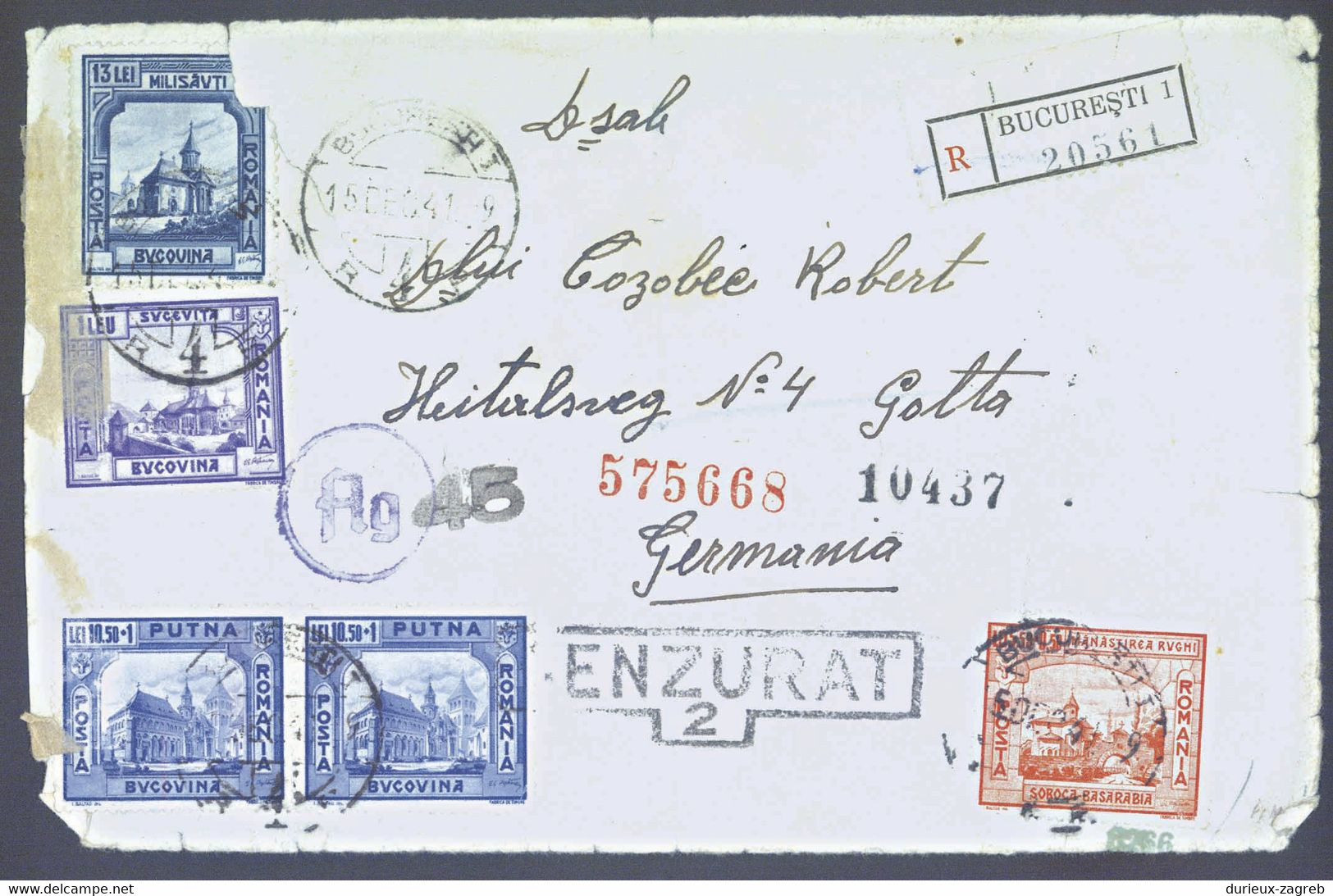 Romania ONLY FRONT PAGE Of Letter Cover Posted 1941 To Germany - Censored B220901 - 2de Wereldoorlog (Brieven)