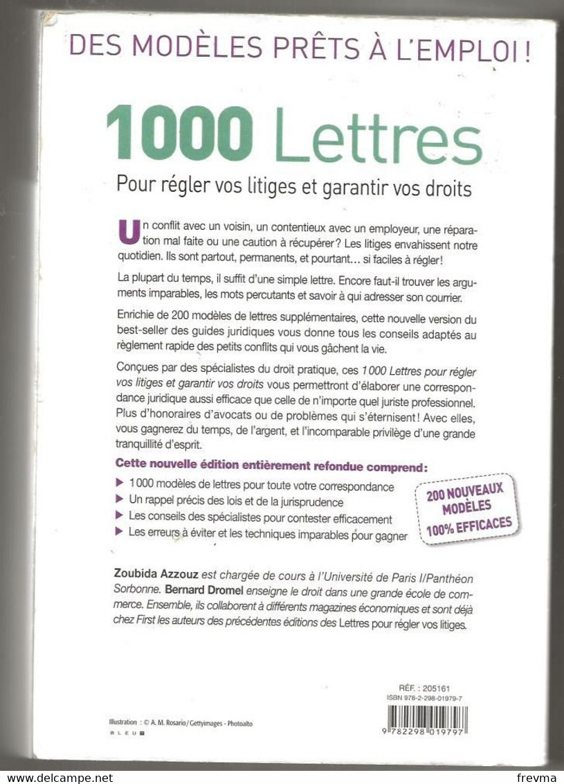 Livre Modeles Prets A L'emploi 1000 Lettres - Recht