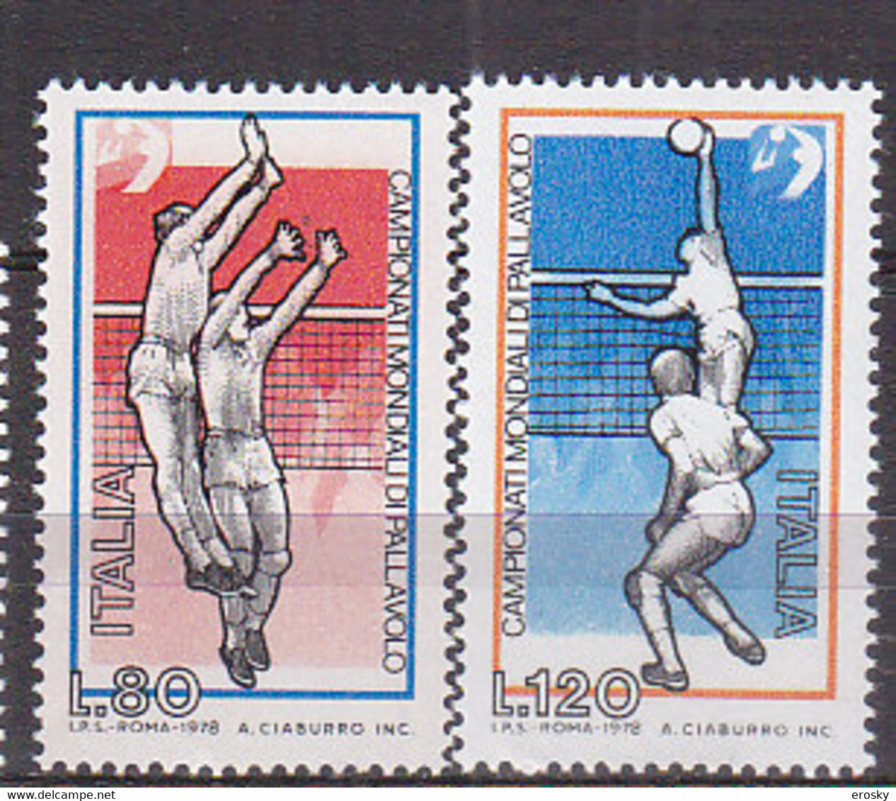 Y0722 - ITALIA Ss N°1427/28 - ITALIE Yv N°1356/57 ** VOLLEY - 1971-80:  Nuovi