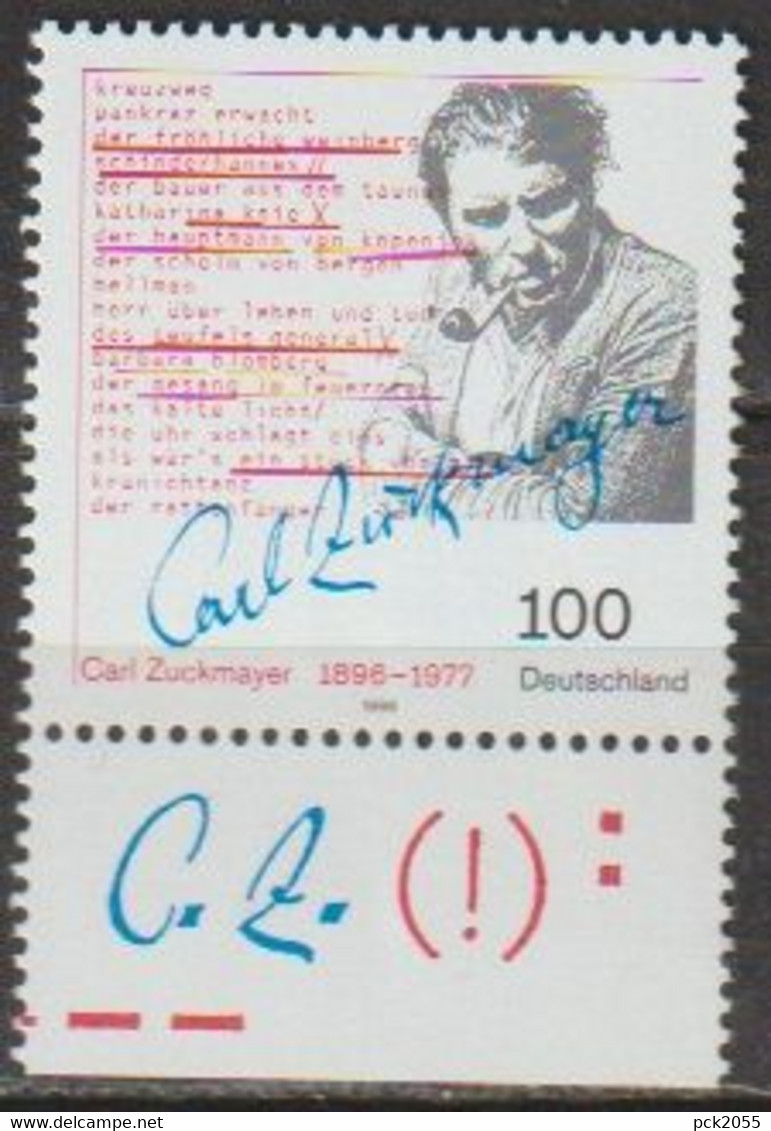 BRD 1996 MiNr.1893 ** Postfrisch 100.Geb. Carl Zuckmayer (A 2771)günstige Versandkosten - Unused Stamps