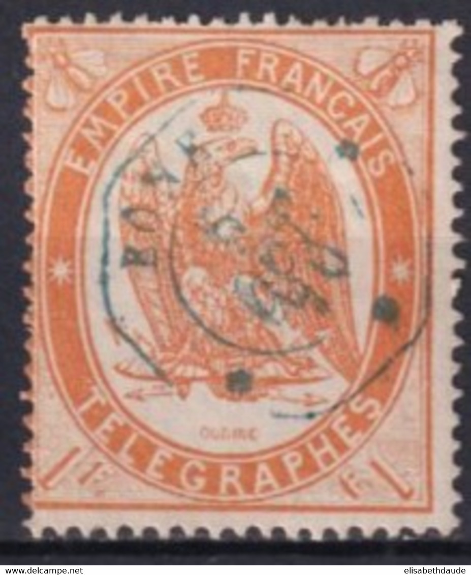 TELEGRAPHE - 1870 - YVERT N° 7 OBLITERE BÔNE (ALGERIE) ! - - Telegraaf-en Telefoonzegels
