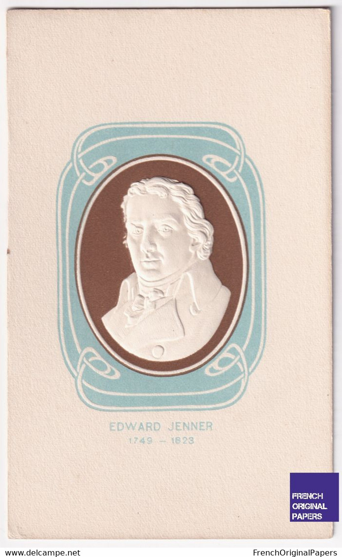 Edward Jenner 1749-1823 Carte Portrait Gaufrée Galerie Berühmter ärzte Tropon Werke Docteur Médecine Art Nouveau A80-66 - Collections