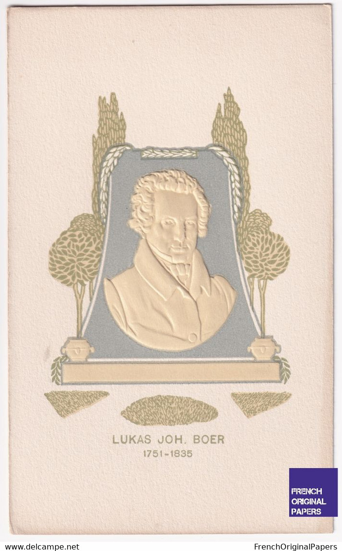 Lukas Joh. Boer 1751-1835 Carte Portrait Gaufrée Galerie Berühmter ärzte Tropon Werke Docteur Médecine Jugendstil A80-67 - Colecciones